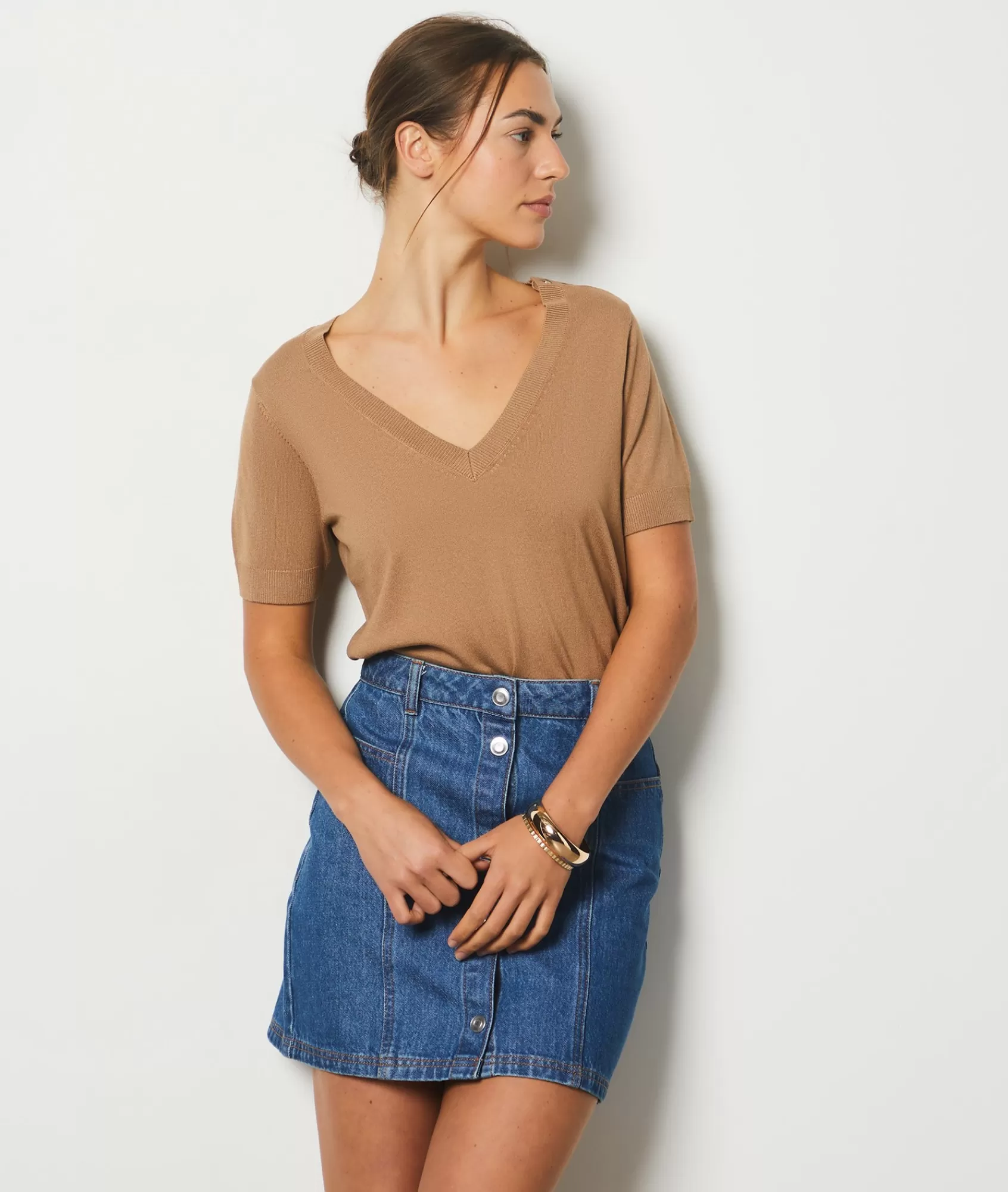 Etam V-necks>Short-sleeved sweater
