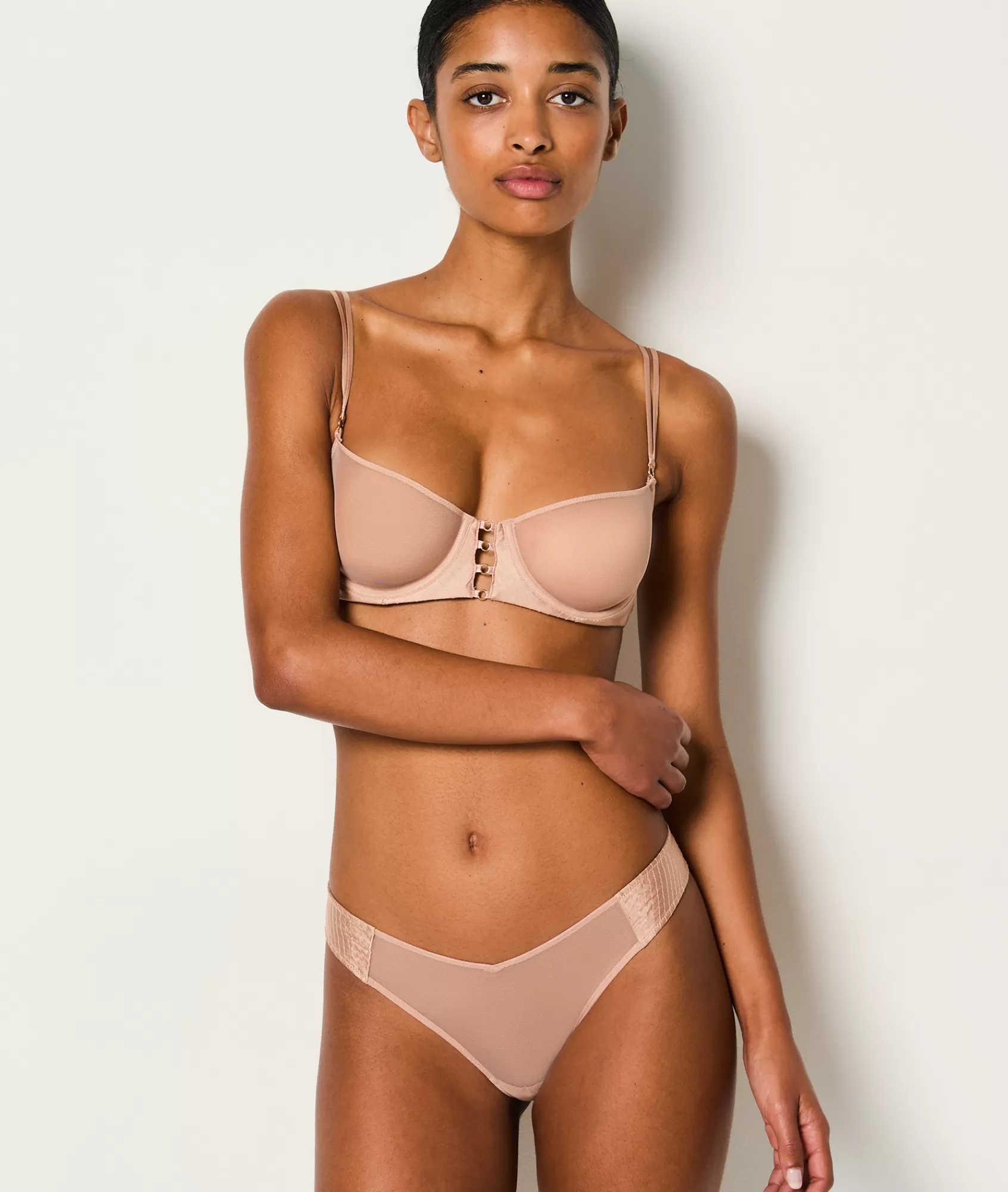 Etam Tanga>Silk and Tulle Tanga