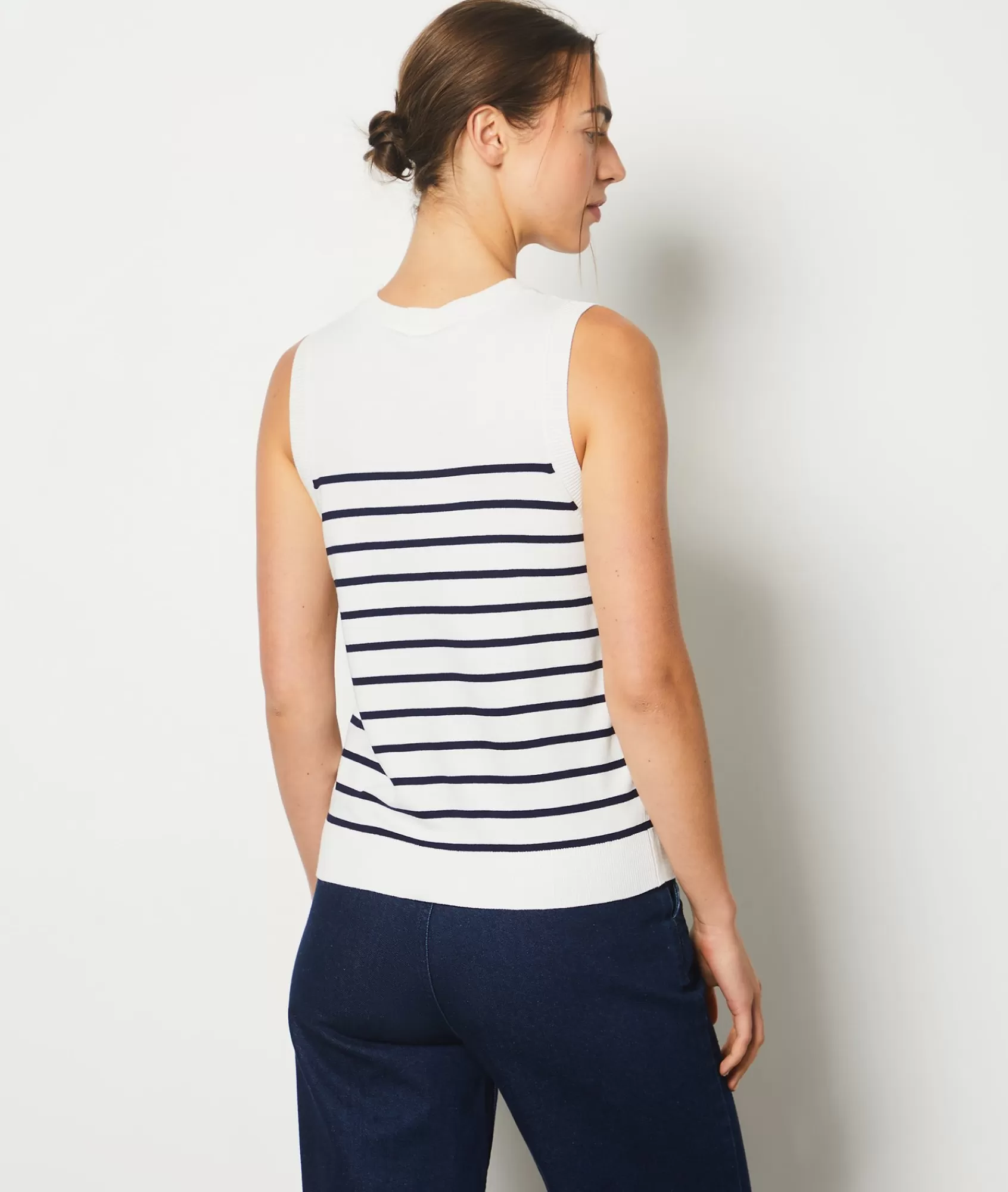 Etam Sleeveless | Crewnecks>Sleeveless Breton Sweater