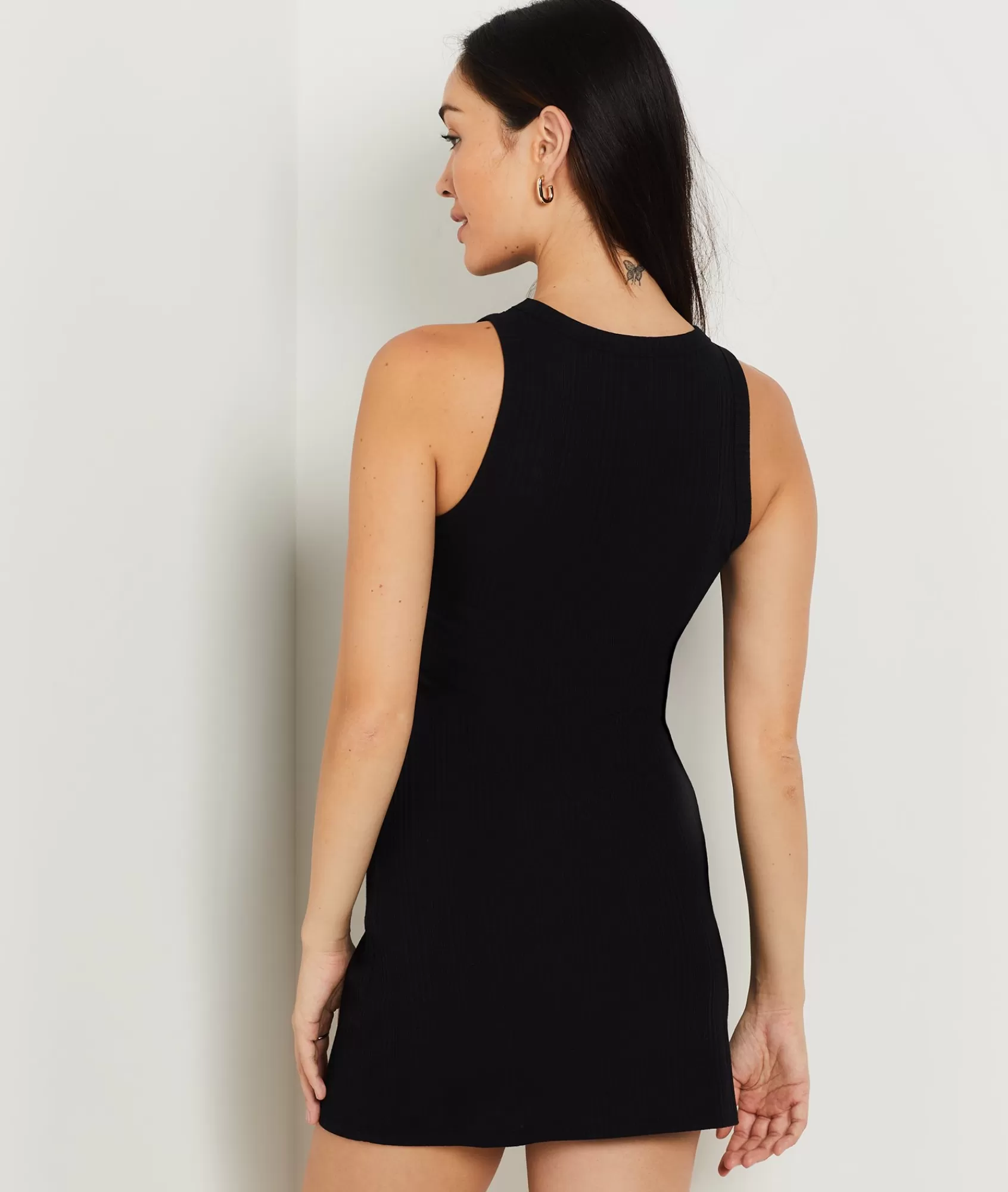 Etam Nightgowns>Sleeveless Ribbed Richelieu Nightdress