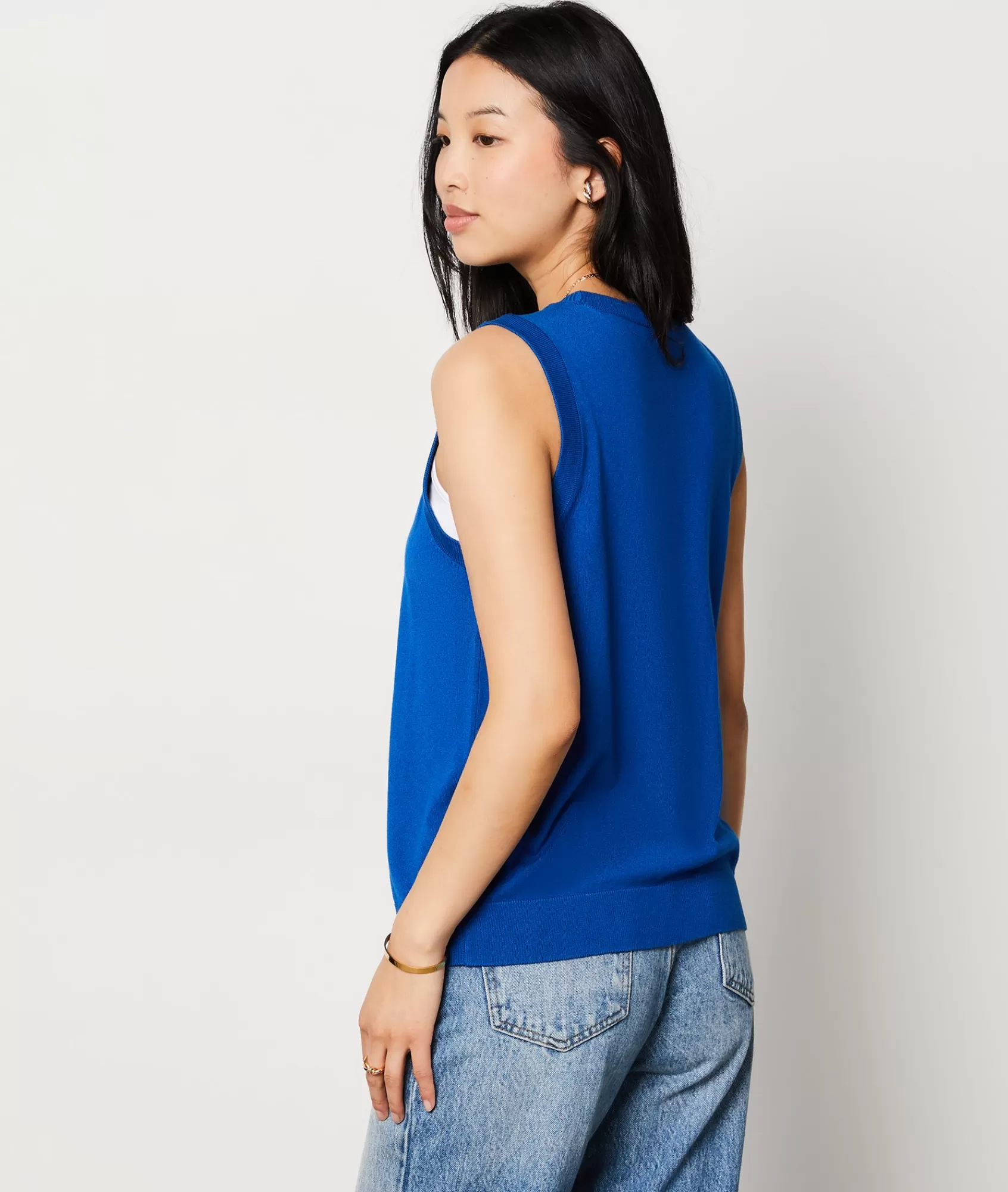 Etam Long Sleeves | Sleeveless>Sleeveless sweater with buttons