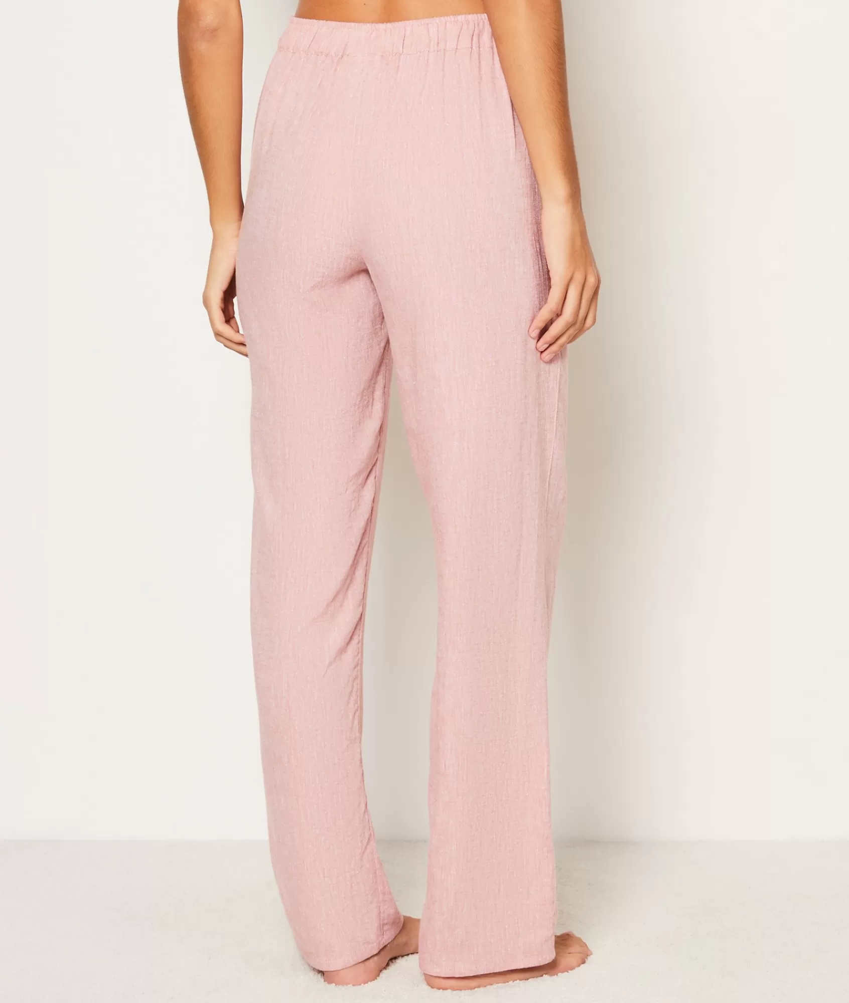 Etam Pyjama Bottoms>Straight Leg Linen Pyjama Trousers