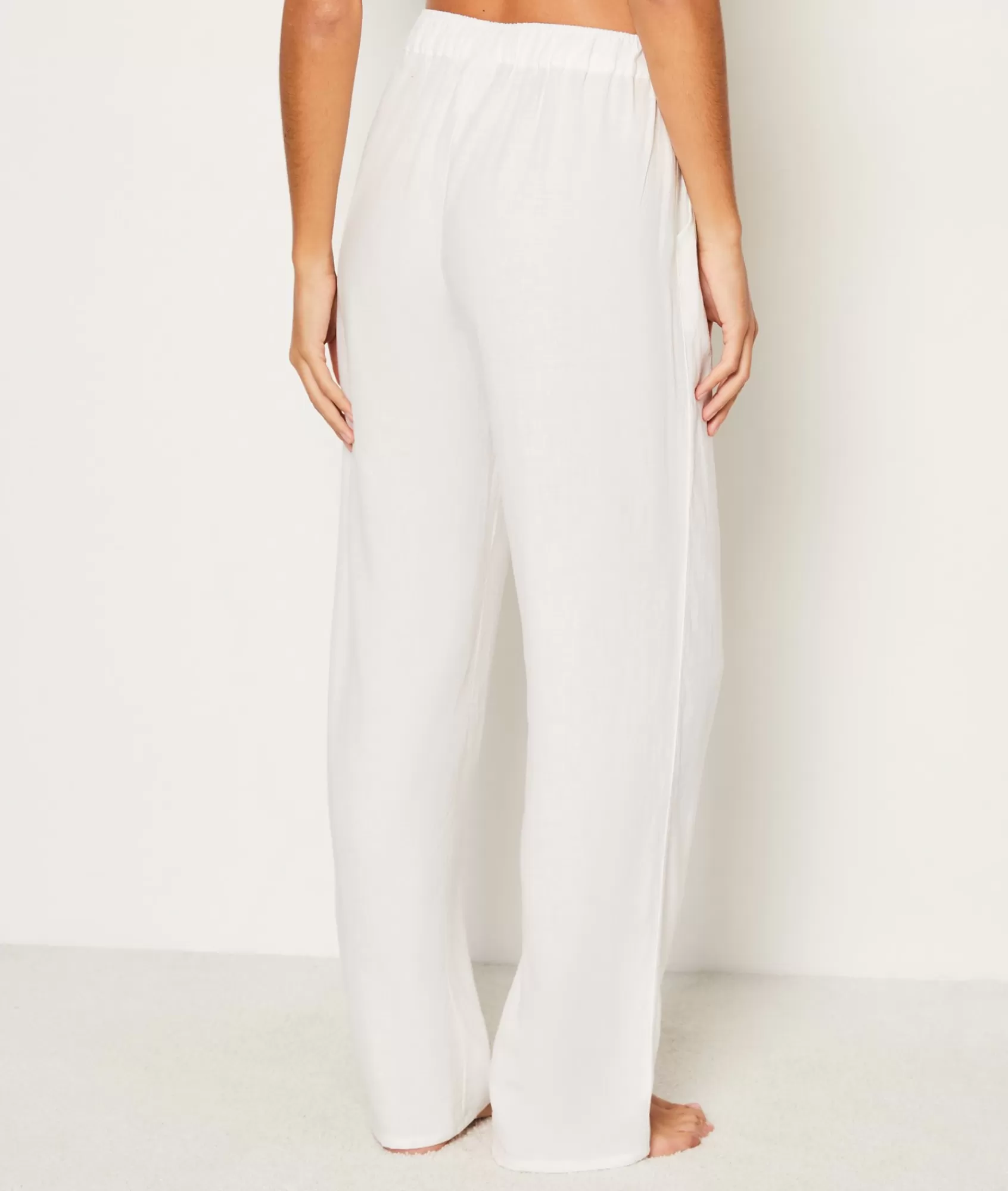 Etam Pyjama Bottoms>Straight Leg Linen Pyjama Trousers