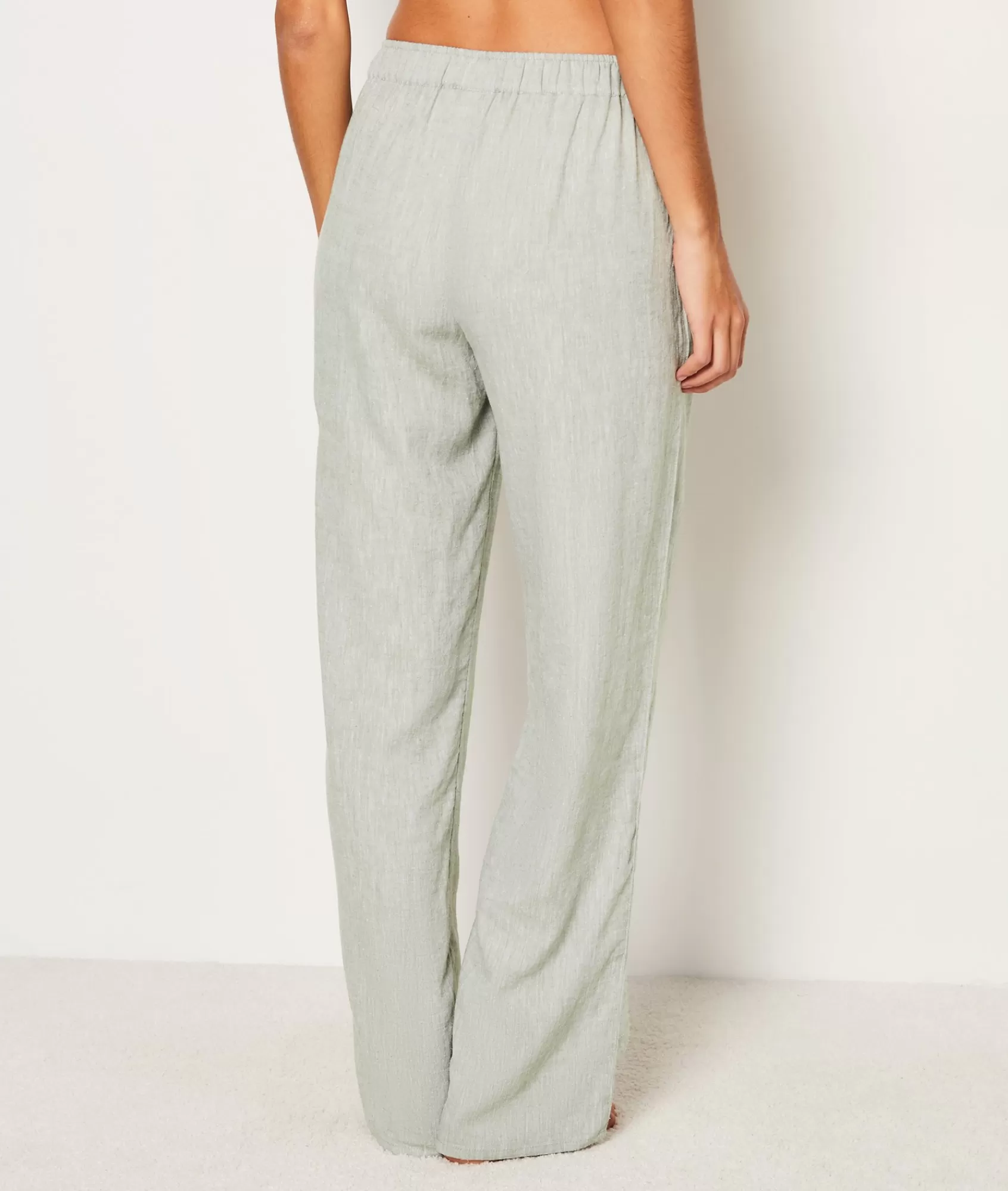 Etam Pyjama Bottoms>Straight Leg Linen Pyjama Trousers