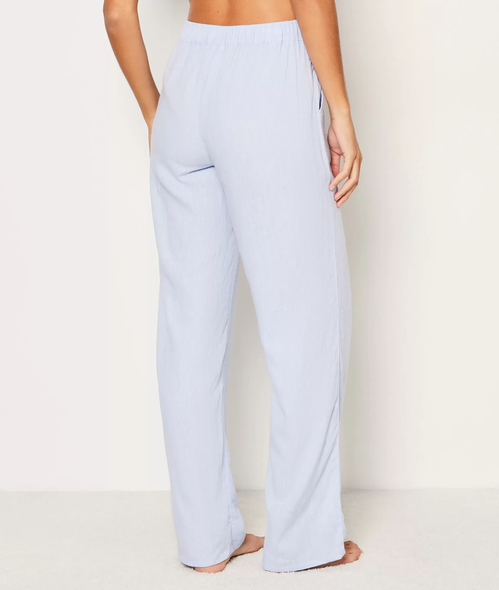 Etam Pyjama Bottoms>Straight Leg Linen Pyjama Trousers