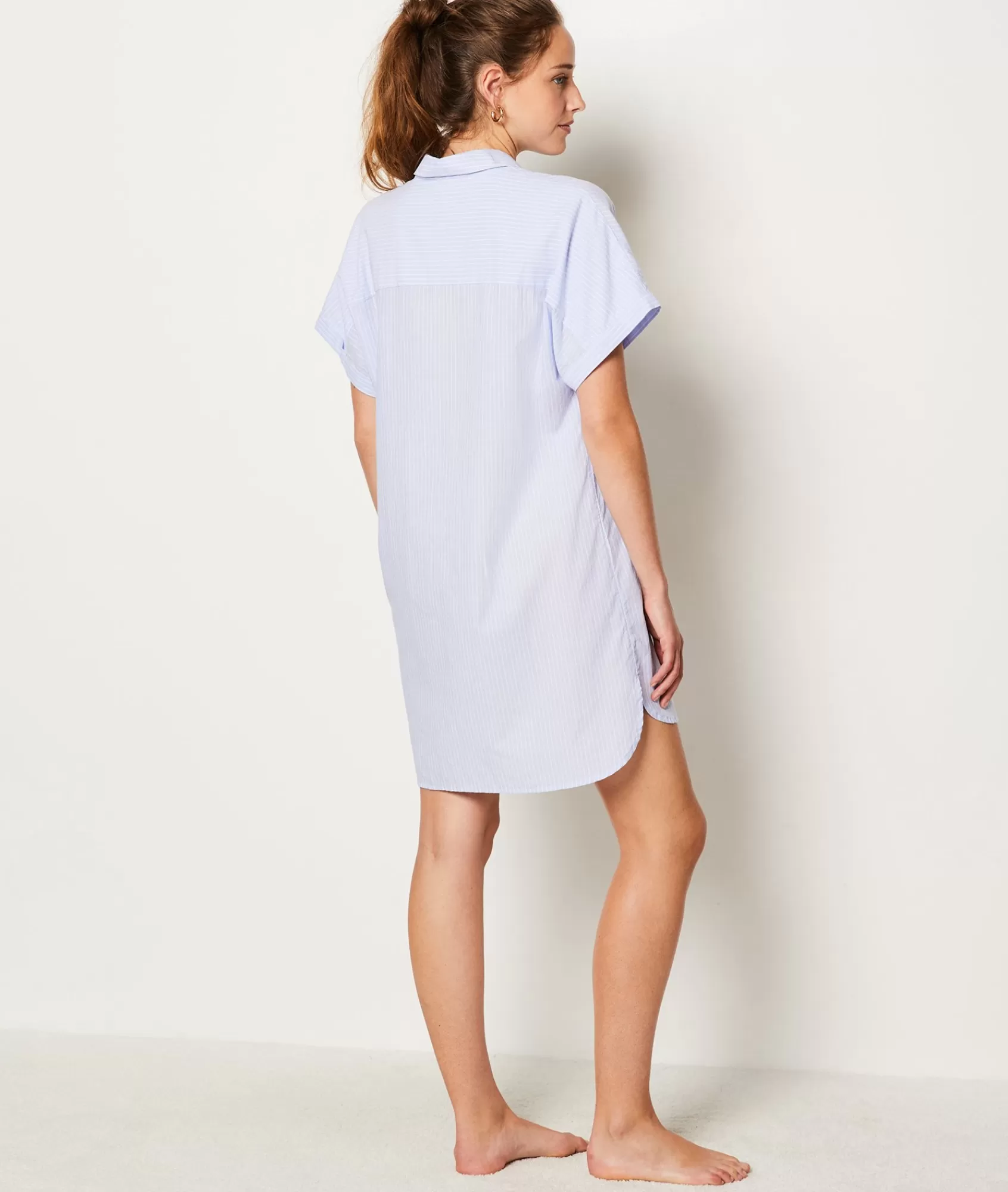Etam Nightshirts>Striped cotton nightshirt