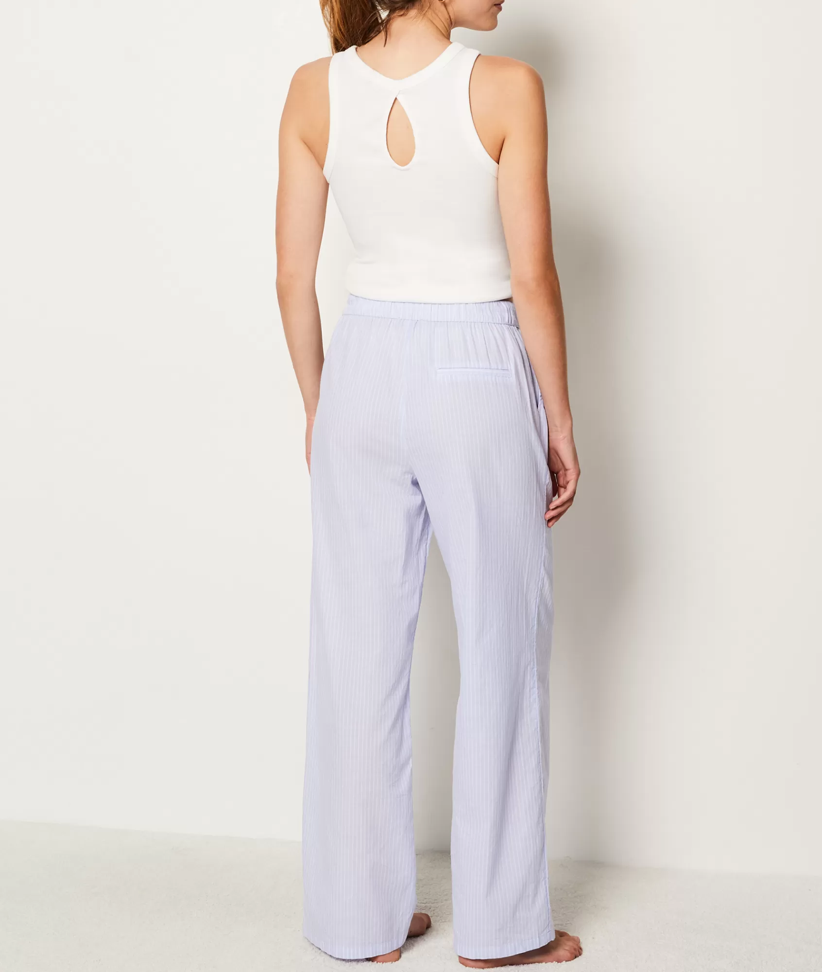 Etam Pyjama Bottoms>Striped Cotton Pyjama Trousers
