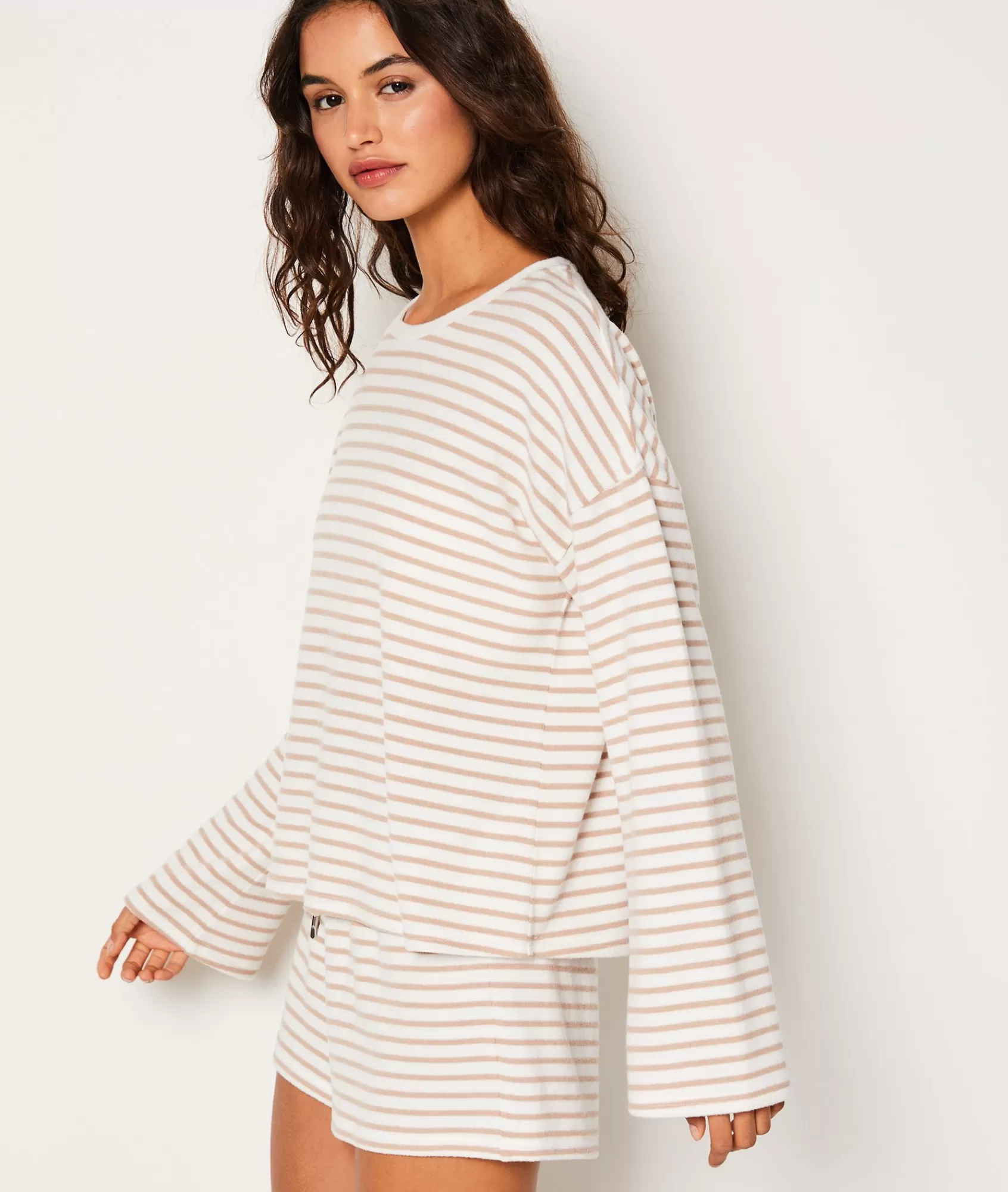 Etam Loungewear | Pyjama Ponchos, Sweatshirts & Jackets>Striped Pyjama Sweatshirt