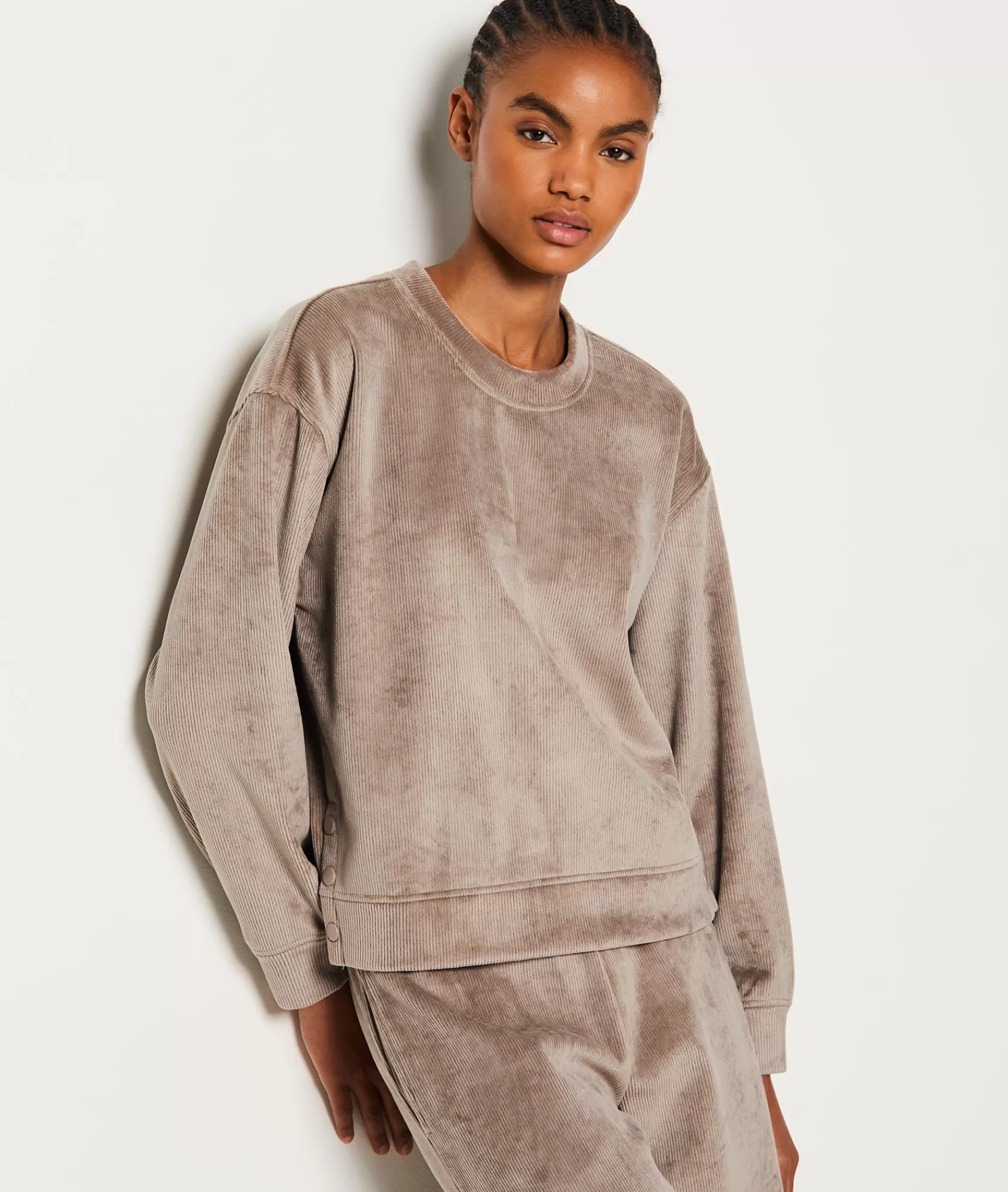 Etam Loungewear | Pyjama Ponchos, Sweatshirts & Jackets>Sweat de pyjama côtelé
