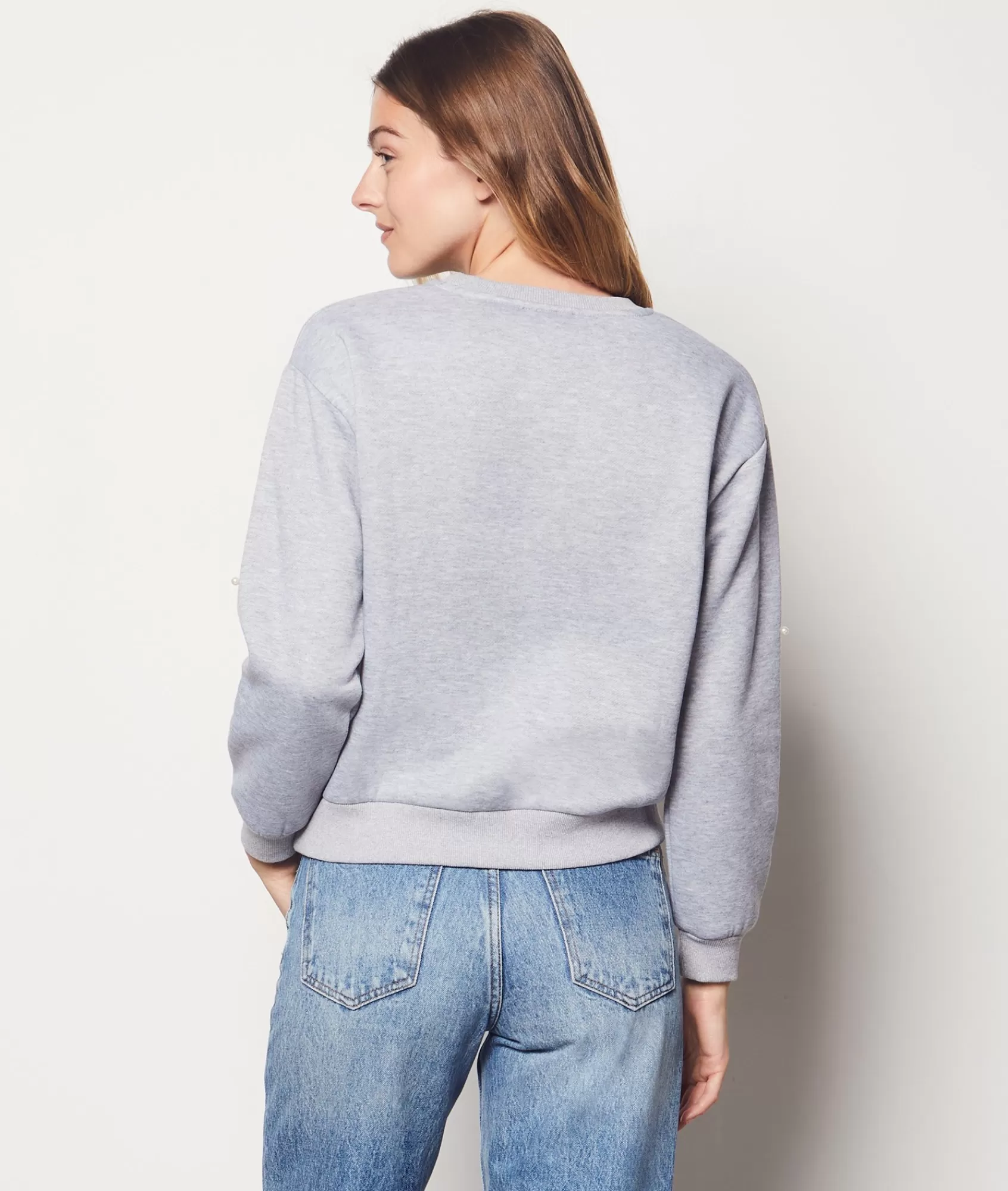 Etam Crewnecks>Sweatshirt with Bead Details