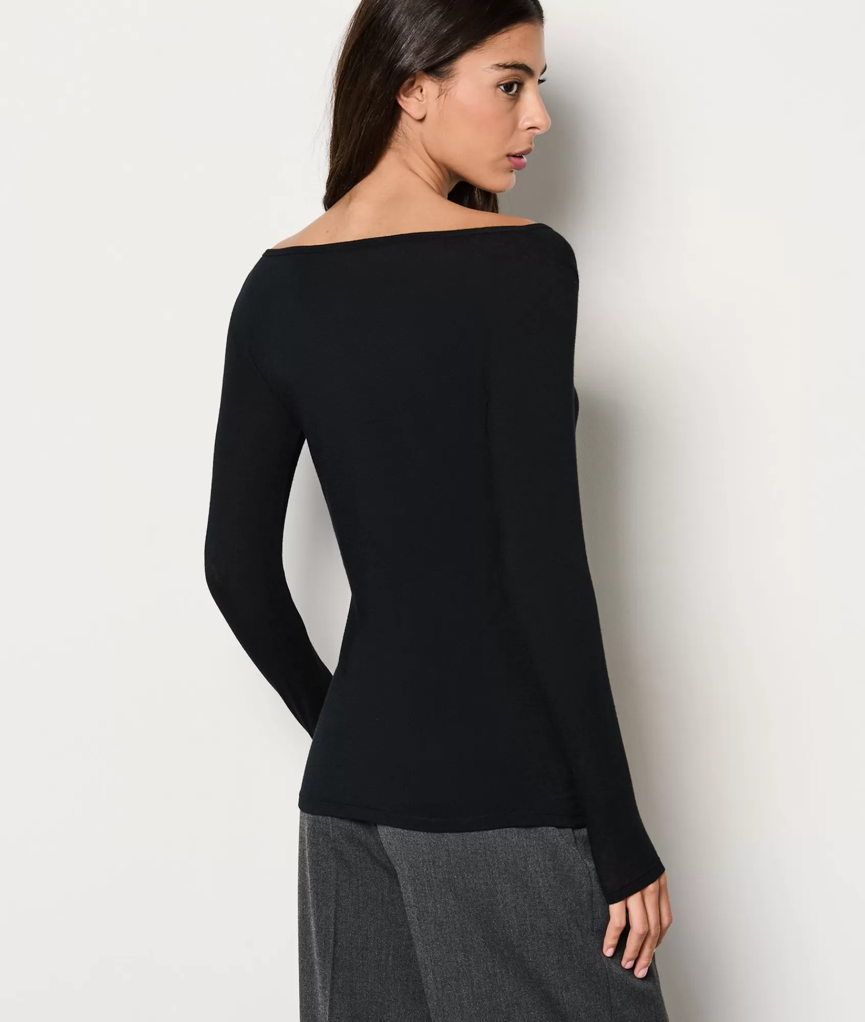 Etam Pyjama Tops>T-shirt manches longues col bateau avec cachemire en maille thermique