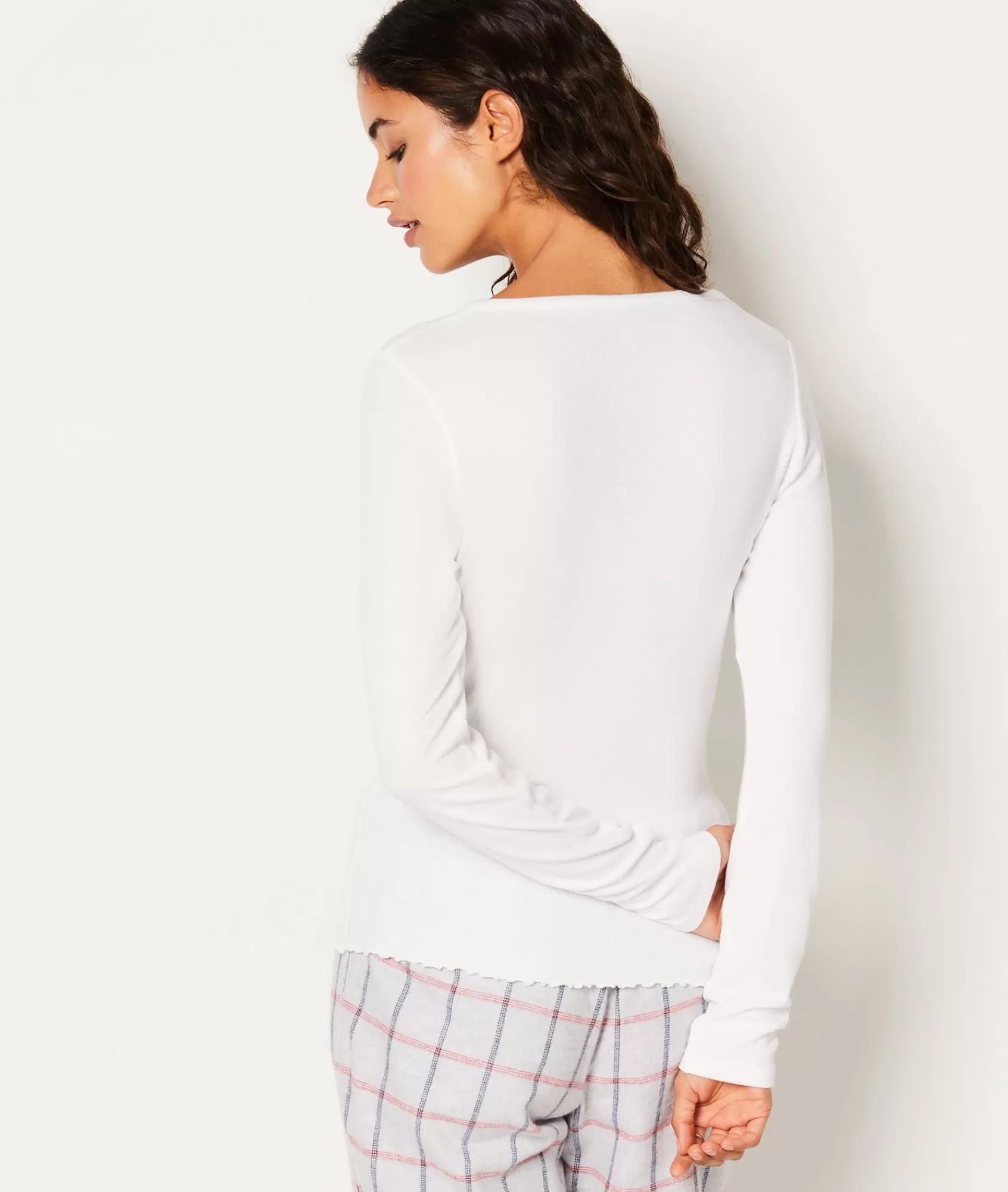 Etam Pyjama Tops>T-shirt manches longues côtelé