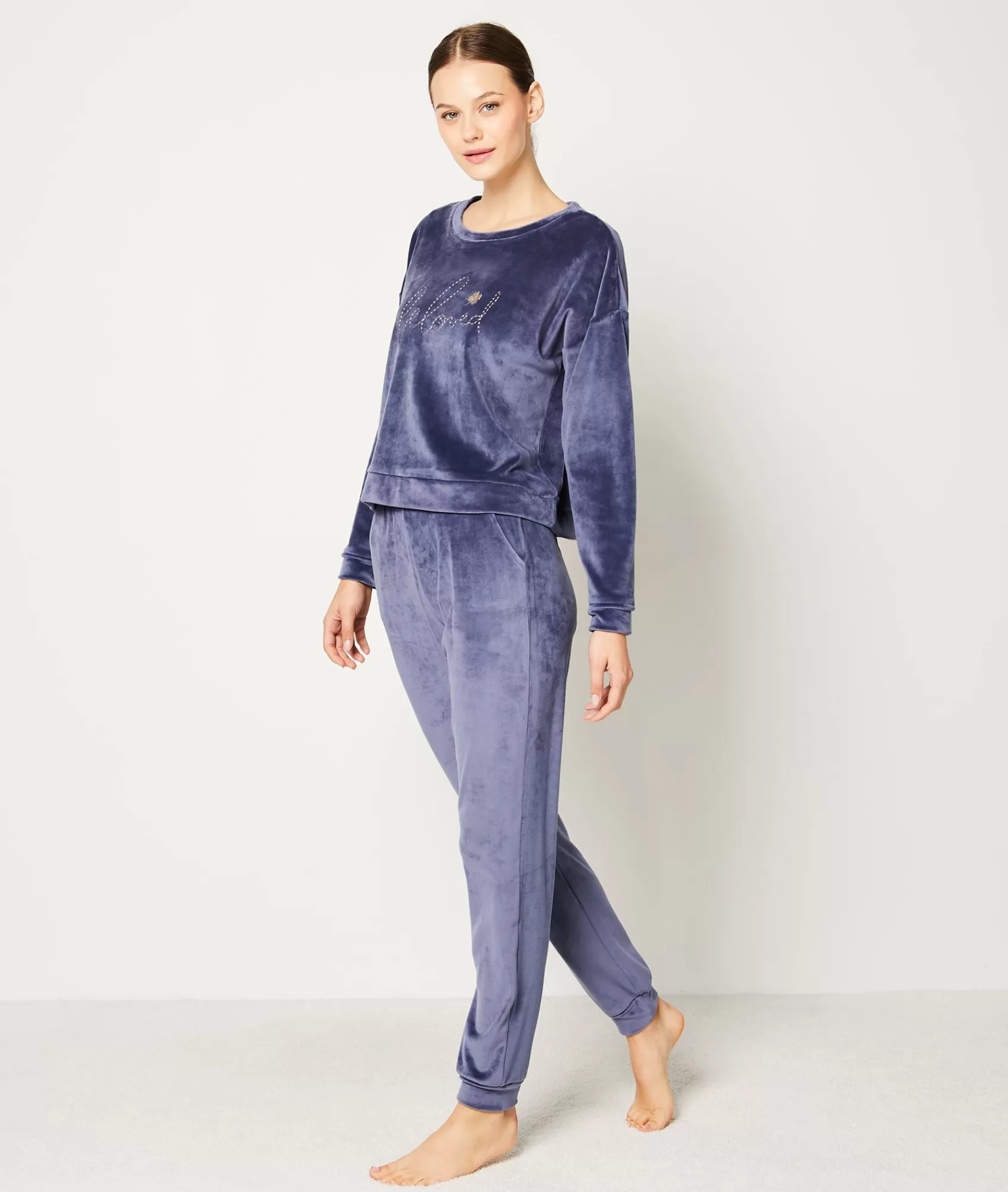 Etam Pyjama Bottoms>Velvet Pyjama Trousers
