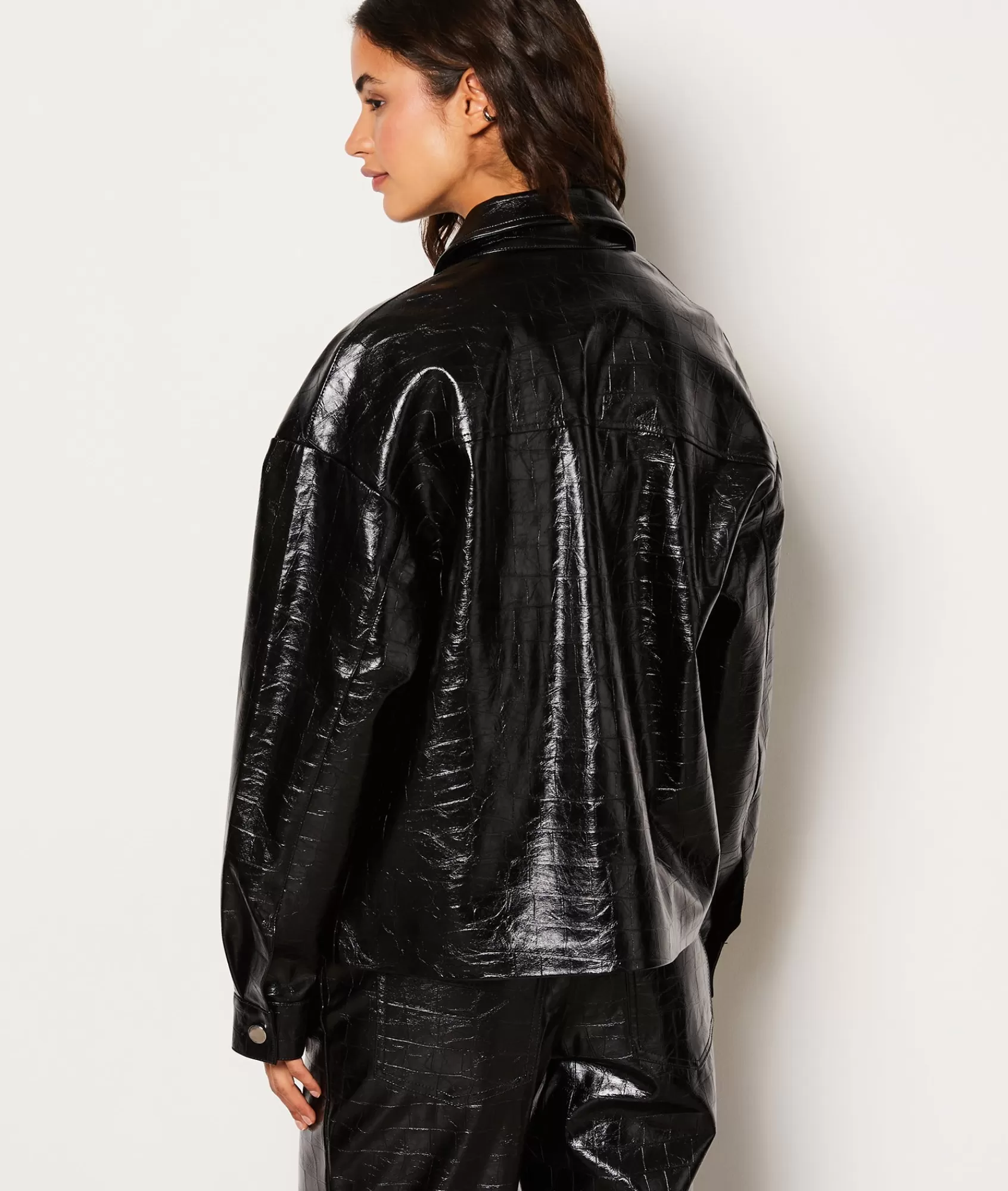 Etam Jackets>Veste boutonnée en simili cuir