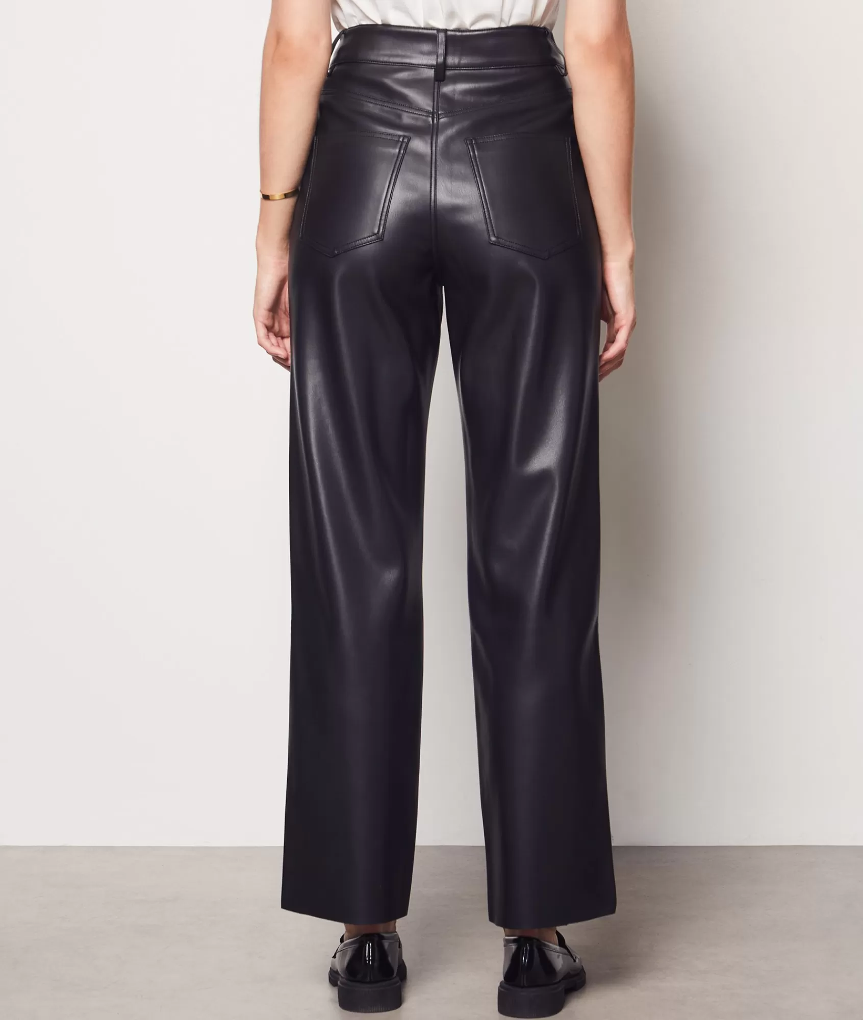 Etam Wide-leg Pants>Wide Cut Faux Leather Trousers